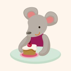animal having afternoon tea theme elements N40