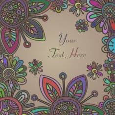 Abstract fantasy floral background N3