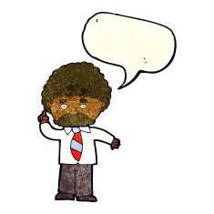 cartoon teacher with speech bubble N3
