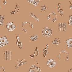 Vector Music Pattern Background N9
