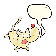 cartoon funny dog with speech bubble N3