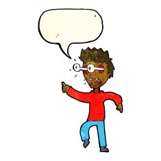 cartoon man with popping out eyes speech bubble N8