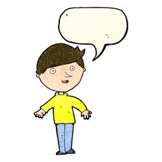cartoon happy man with speech bubble N123
