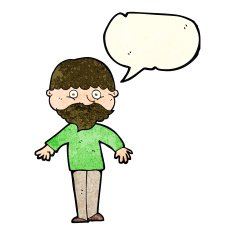 cartoon happy man with speech bubble N127