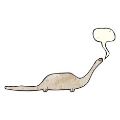 cartoon dinosaur with speech bubble N12