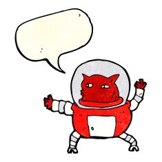 cartoon alien with speech bubble N4