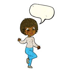 cartoon woman waving with speech bubble N110