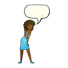 cartoon woman laughing with speech bubble N3