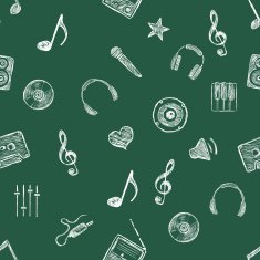Vector Music Pattern Background N10
