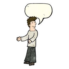 cartoon disgusted man with speech bubble N4