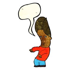 cartoon man with no worries speech bubble N3