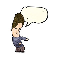 cartoon man with no worries speech bubble N4