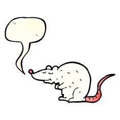 cartoon rat with speech bubble N2