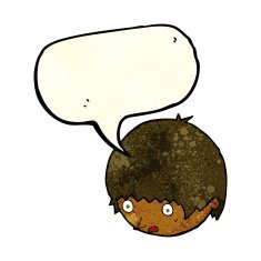 cartoon shocked face with speech bubble N4