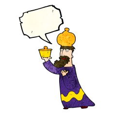 one of the three wise men with speech bubble N12
