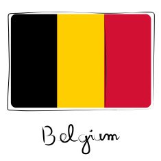 Belgium flag doodle N8