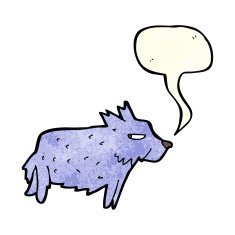 Cartoon Terrier With Speech Bubble N4