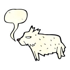 Cartoon Terrier With Speech Bubble N5
