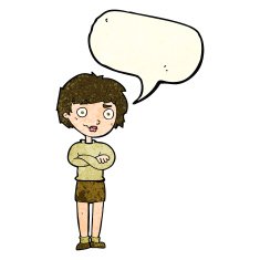cartoon annoyed woman with speech bubble N72