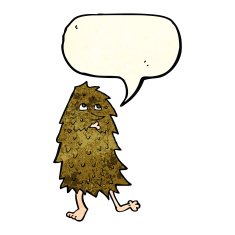 cartoon monster with speech bubble N20