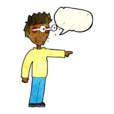 cartoon man with popping out eyes speech bubble N10