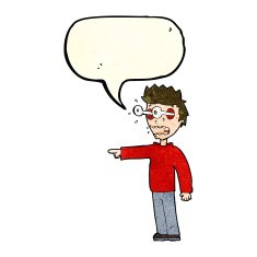 cartoon man with popping out eyes speech bubble N11