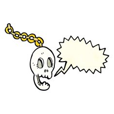 cartoon chain with speech bubble N2