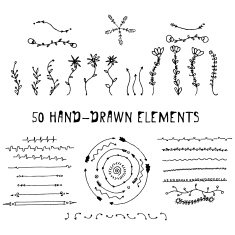 Hand-drawn elements N2