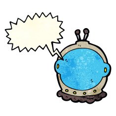 cartoon astronaut helmet with speech bubble N12