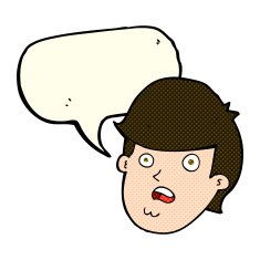 cartoon man with big chin speech bubble N10