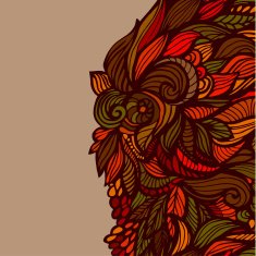 Hand drawn brown pattern