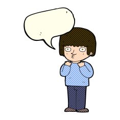 cartoon surprised man with speech bubble N56