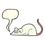 cartoon mouse with speech bubble N5