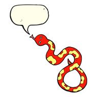 cartoon snake with speech bubble N26