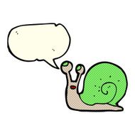 cartoon snail with speech bubble N16