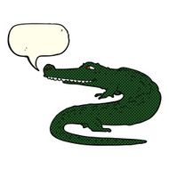 cartoon crocodile with speech bubble N15