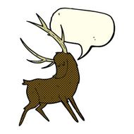 cartoon stag with speech bubble N3