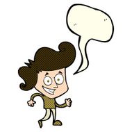 cartoon grinning man with speech bubble N35