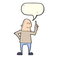 cartoon man pointing finger with speech bubble N4
