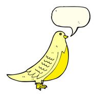 cartoon bird with speech bubble N123