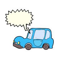 cartoon car with speech bubble N17