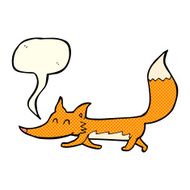 cartoon little fox with speech bubble N15