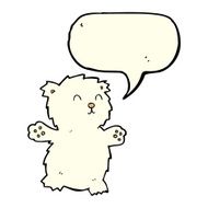cartoon teddy bear with speech bubble N5