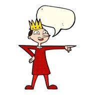 cartoon pointing prince with speech bubble N4