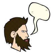 cartoon man with beard speech bubble N5