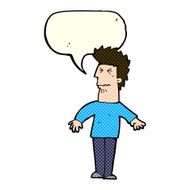 cartoon stressed man with speech bubble N30