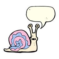 cartoon snail with speech bubble N17