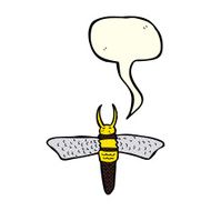 cartoon bug with speech bubble N15