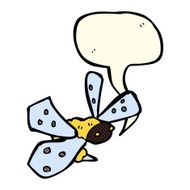 cartoon bee with speech bubble N13