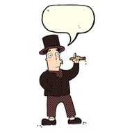 cartoon smoking gentleman with speech bubble N5